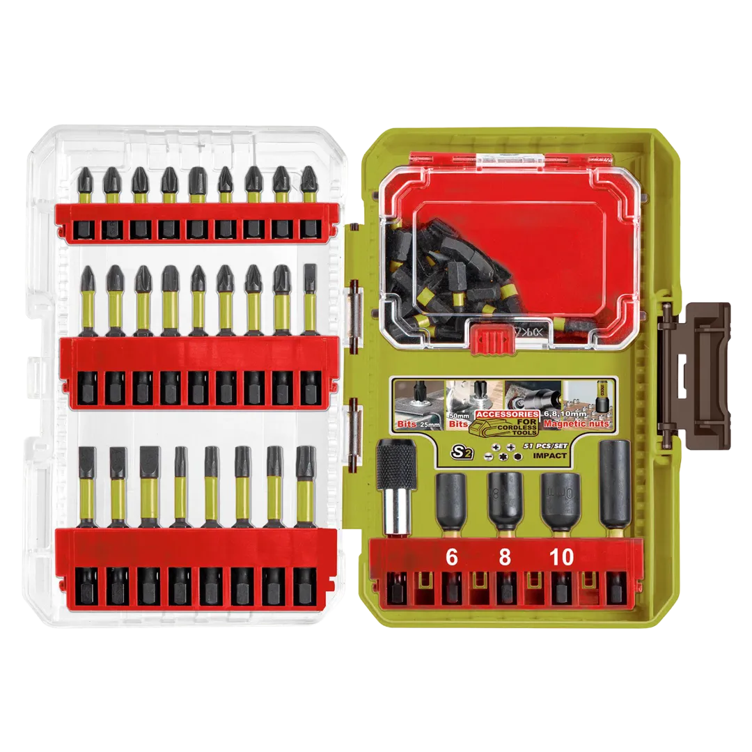 Juego de 51 puntas de destornillador de impacto